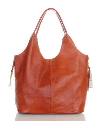 VERA PELLE Włoska skórzana torebka shopper 2w1 Skóra naturalna