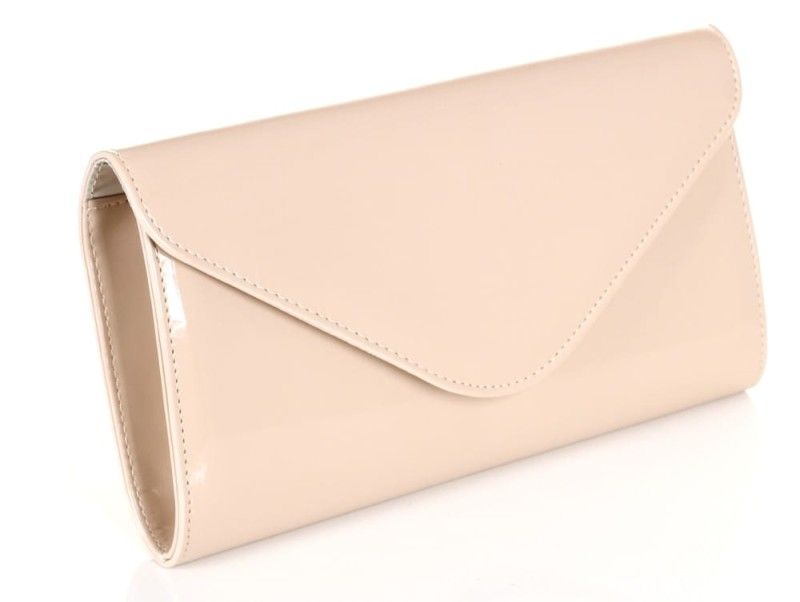 Beżowa kopertówka - widok z boku