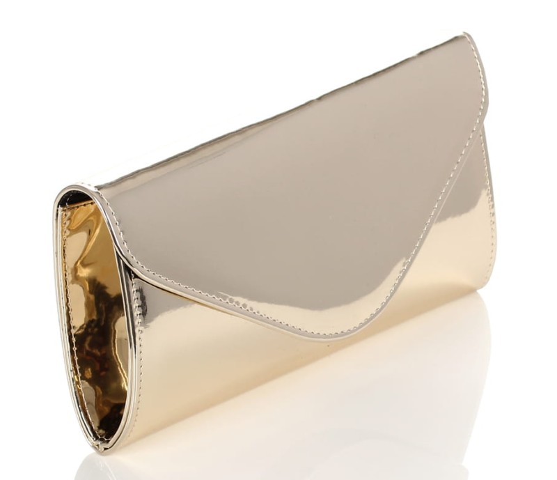 Modna złota kopertówka Metalik W35L