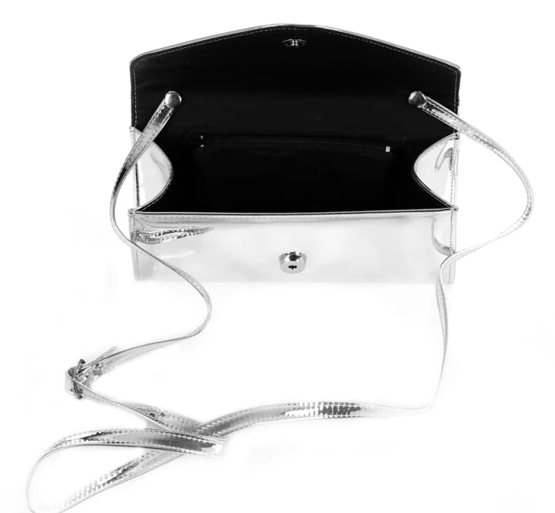 Modna srebrna kopertówka Metalik W35L