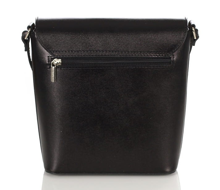 Czarna skórzana listonoszka