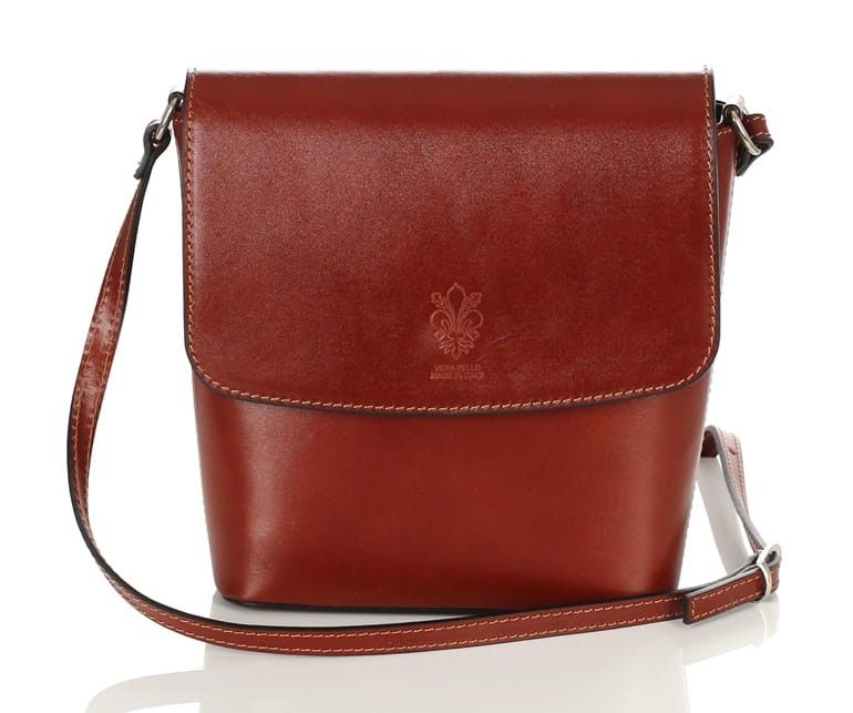 Brązowa skórzana listonoszka