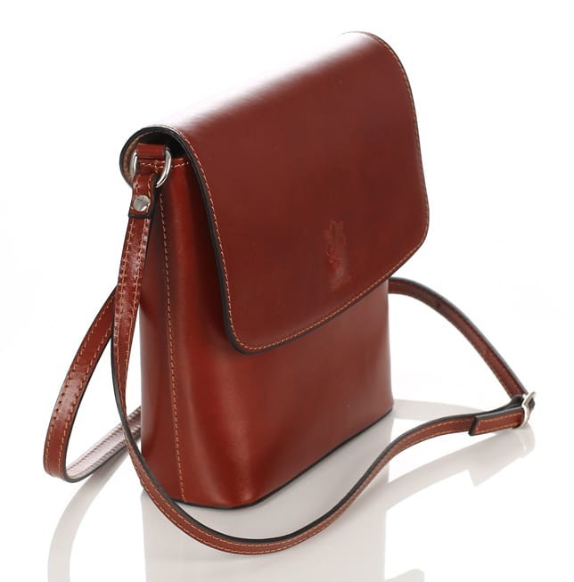 Brązowa skórzana listonoszka