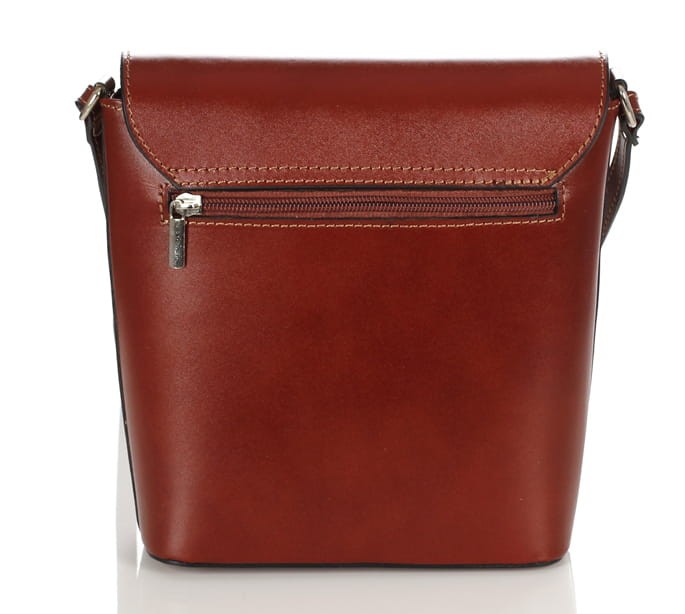 Brązowa skórzana listonoszka