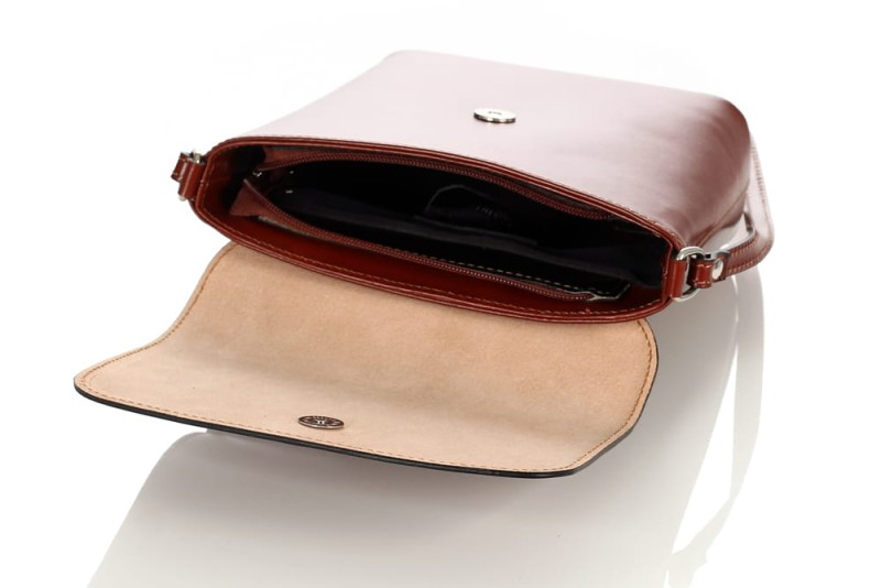 Brązowa skórzana listonoszka