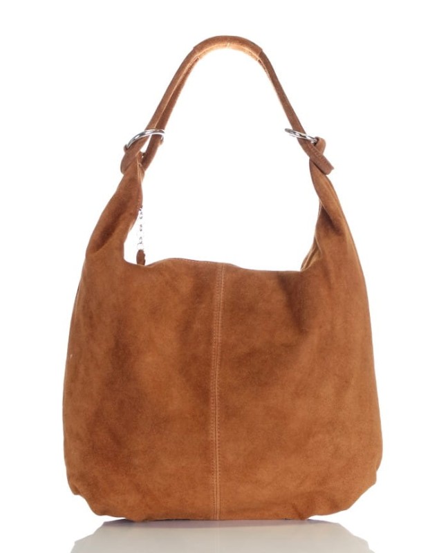 Ruda zamszowa torebka worek ZD4