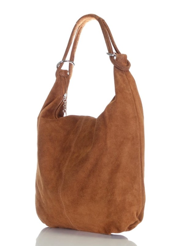 Ruda zamszowa torebka worek ZD4