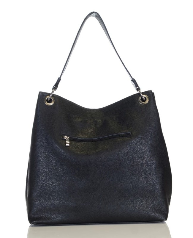 Czarna torebka ze skóry VERA PELLE