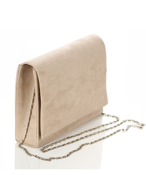 Beżowa zamszowa kopertówka