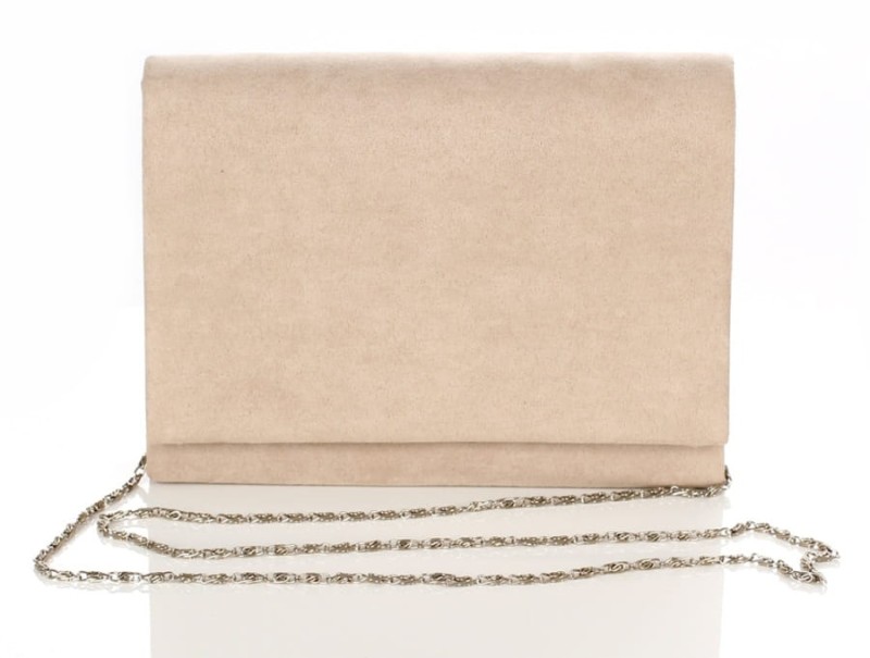 Beżowa zamszowa kopertówka