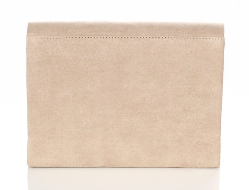 Beżowa zamszowa kopertówka