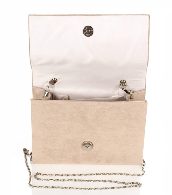 Beżowa zamszowa kopertówka