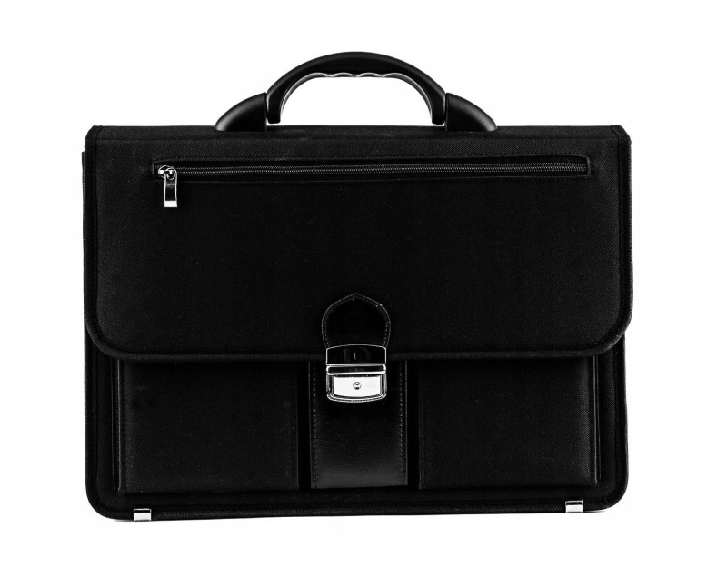 Teczka męska na laptopa Tizano – Aktówka z Cordury 600D – Czarna