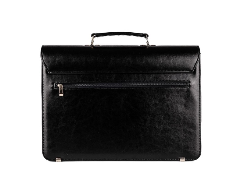 Czarna teczka męska AKTÓWKA neseser T08