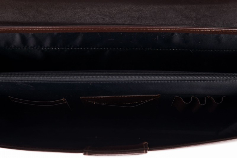 Brązowa teczka męska AKTÓWKA neseser T08