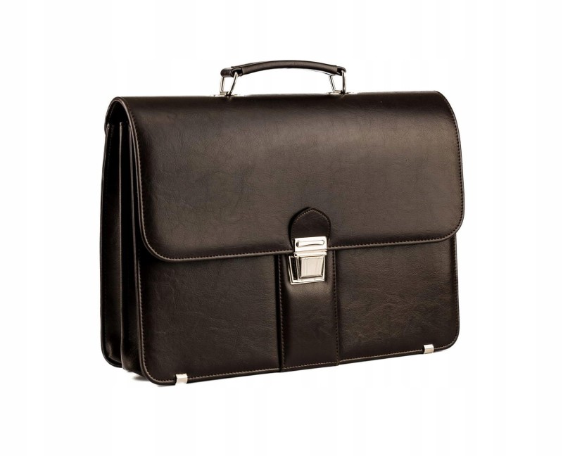 Brązowa teczka męska AKTÓWKA neseser T08