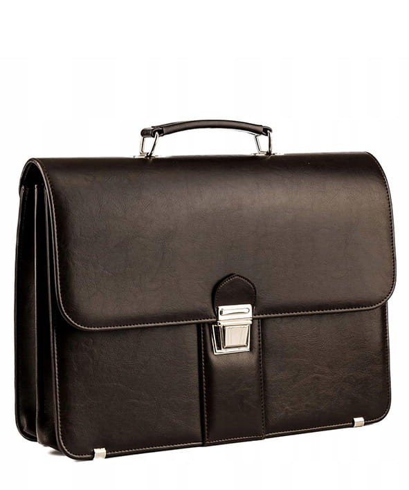 Brązowa teczka męska AKTÓWKA neseser T08