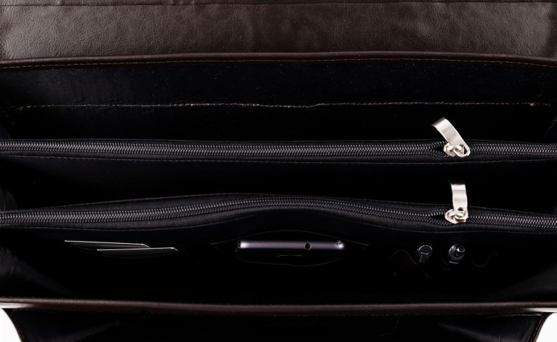 Brązowa AKTÓWKA męska Neseser T11