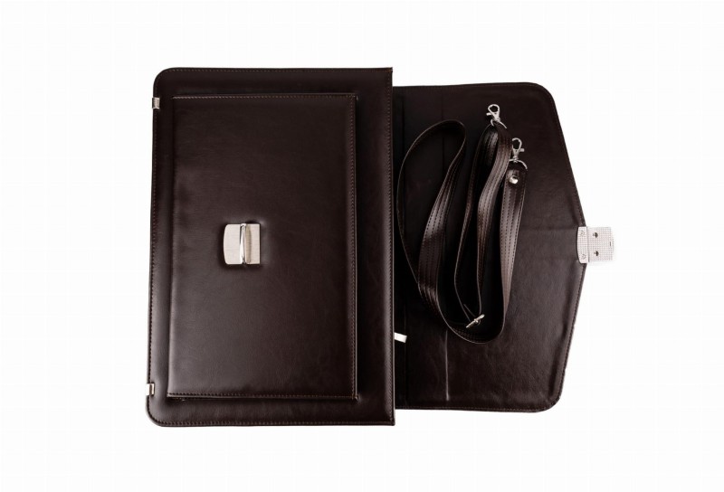 Brązowa AKTÓWKA męska Neseser T11