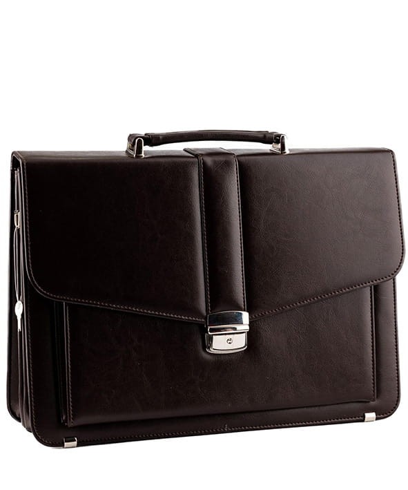 Brązowa AKTÓWKA męska Neseser T11