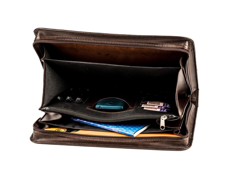 Brązowa Aktówka Neseser Teczka konferencyjna A4