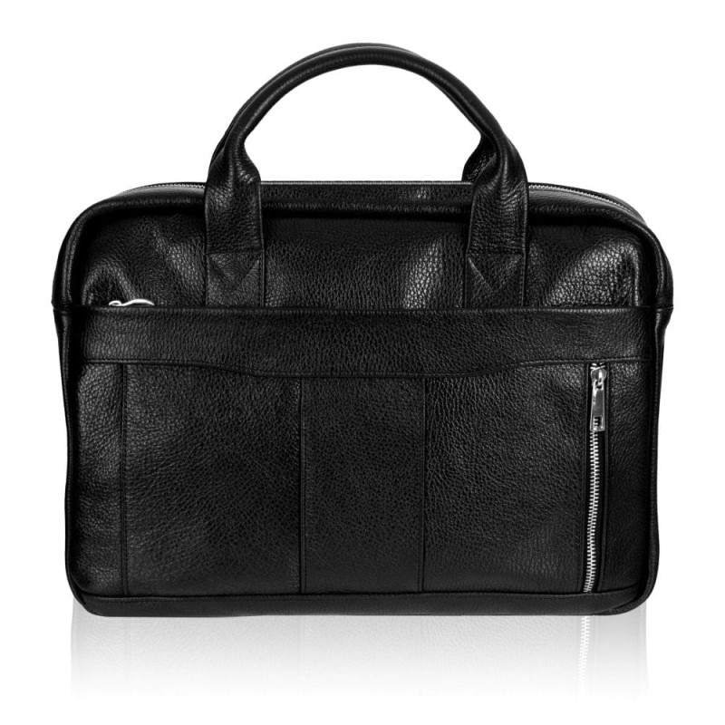 Skórzana czarna torba męska