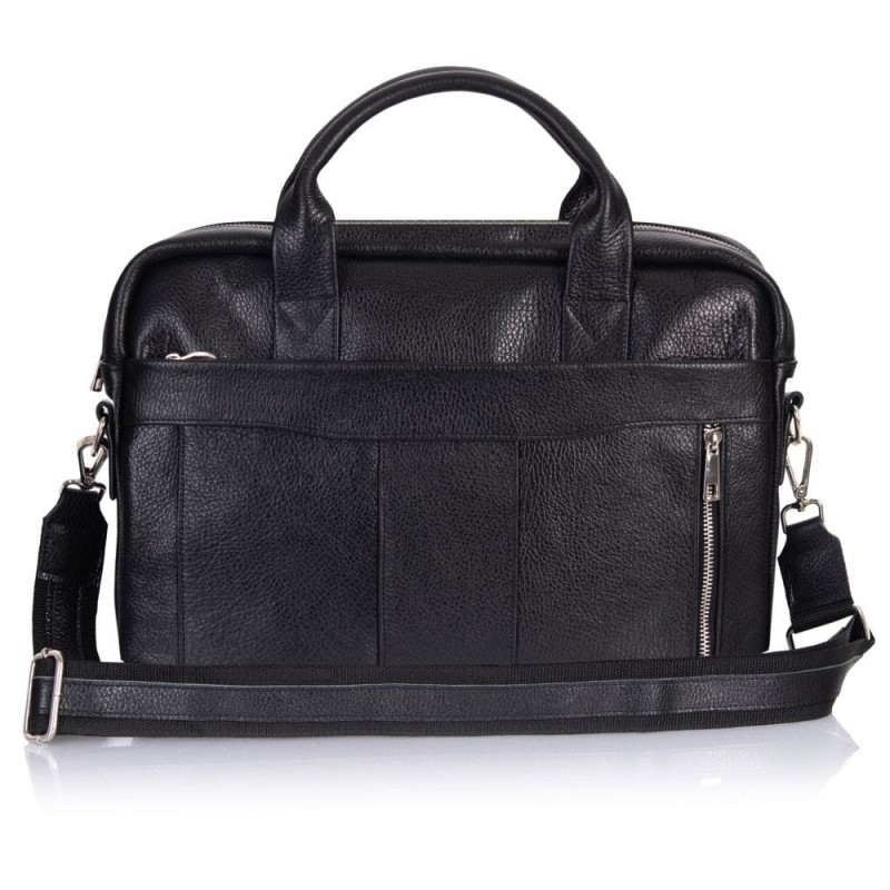 Skórzana czarna torba męska