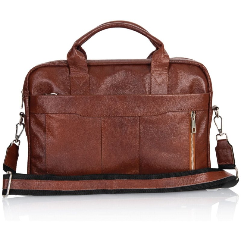 Skórzana brązowa torba męska