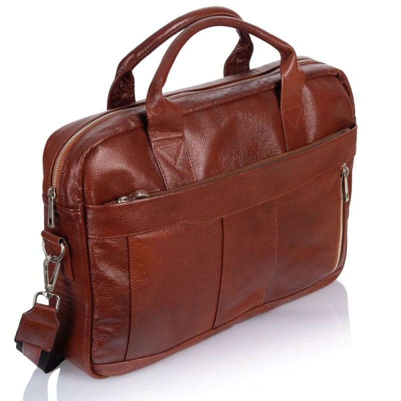 Skórzana brązowa torba męska