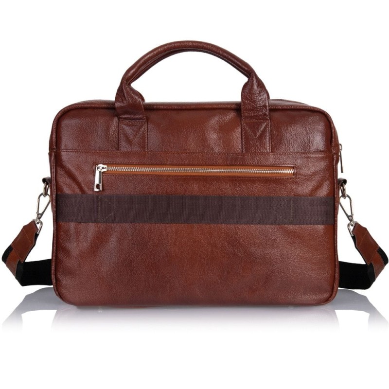Skórzana brązowa torba męska