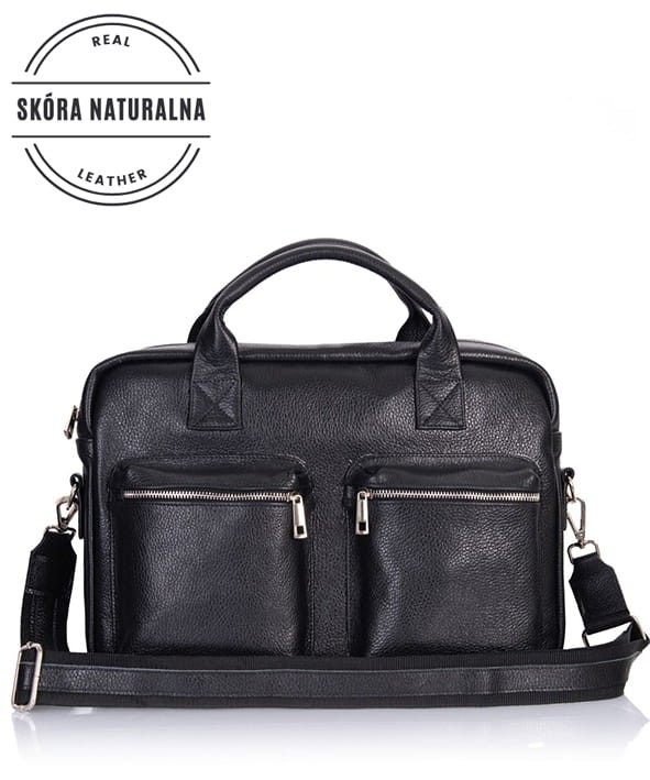 Czarna torba męska SKÓRA