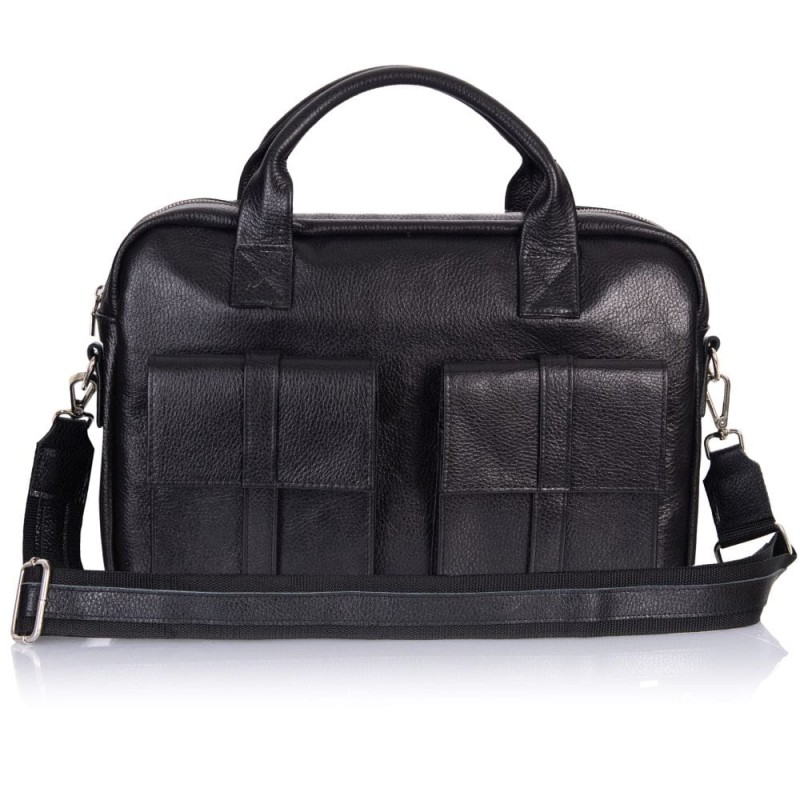 Czarna skórzana torba na ramię