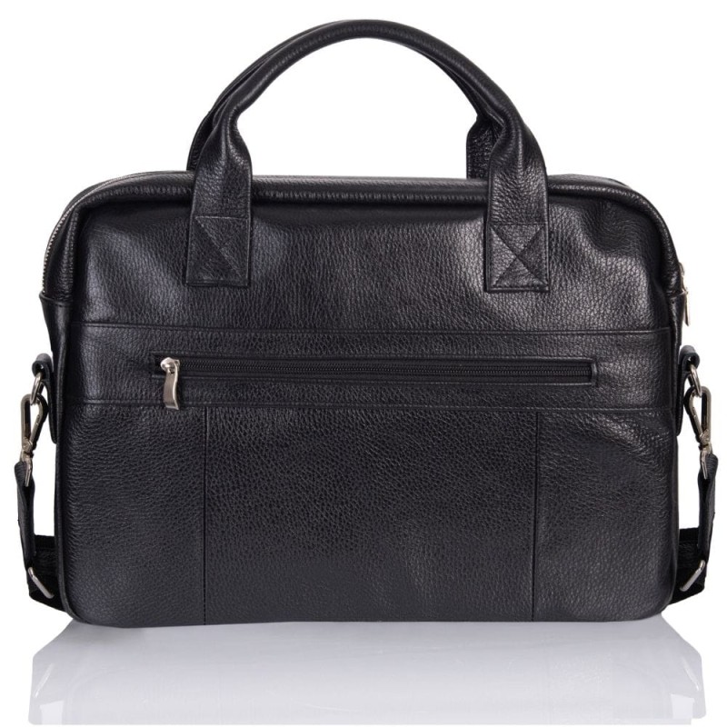 Czarna skórzana torba na ramię