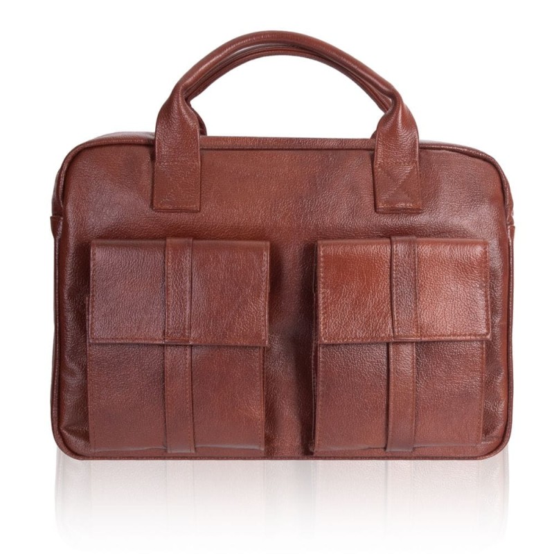 Brązowa skórzana torba na ramię