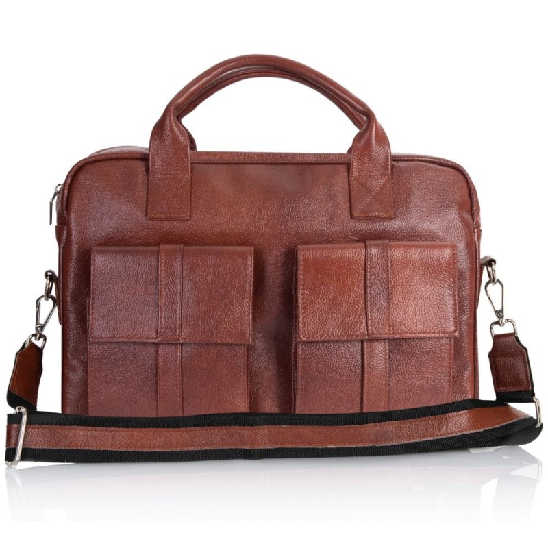 Brązowa skórzana torba na ramię