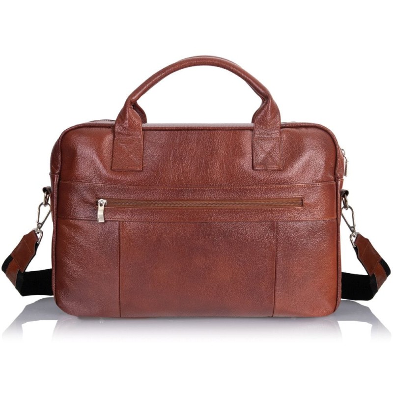 Brązowa skórzana torba na ramię