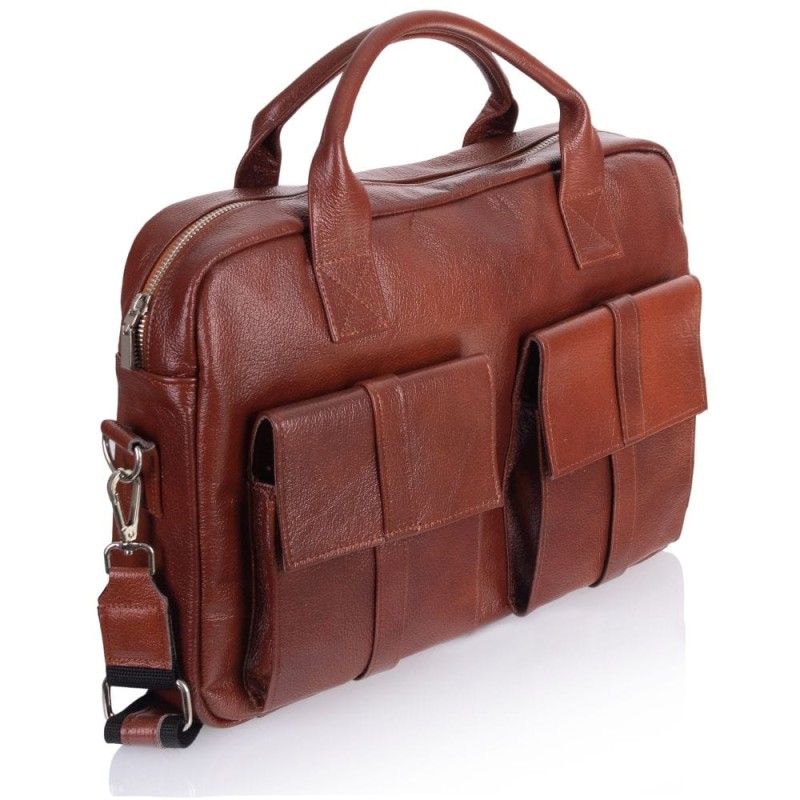 Brązowa skórzana torba na ramię