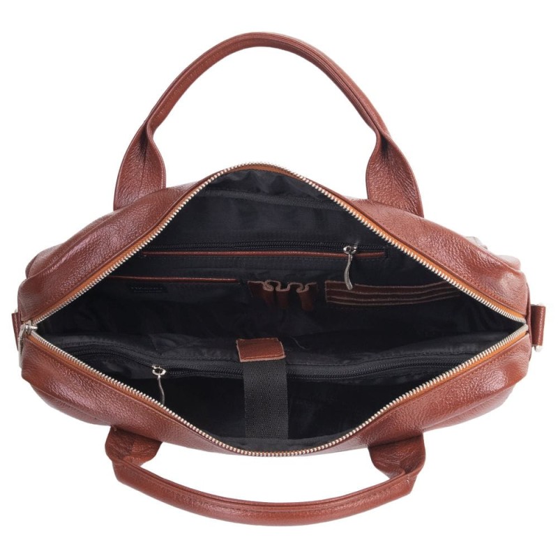 Brązowa skórzana torba na ramię