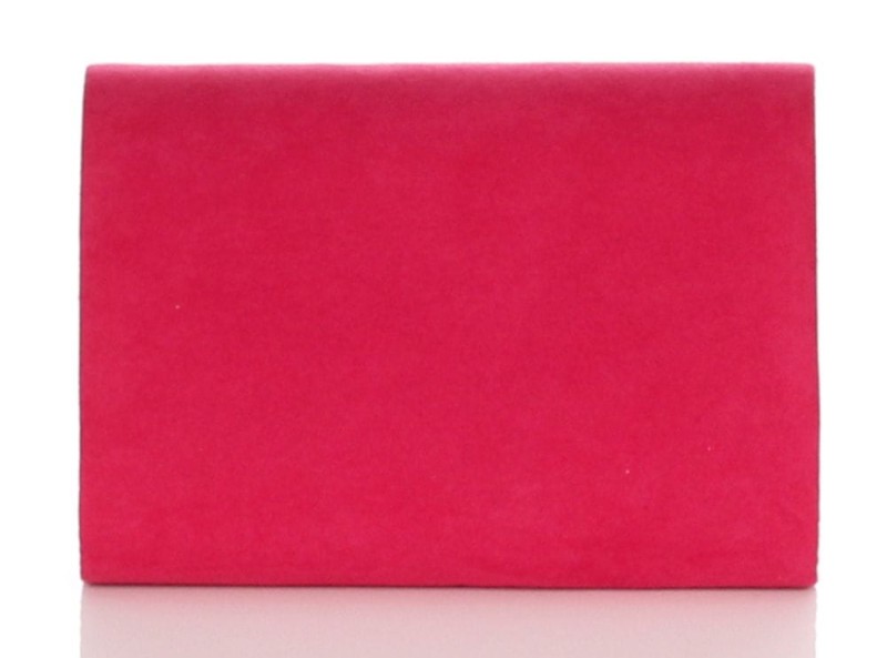 Zamszowa kopertówka na łańcuszku FUKSJA 177