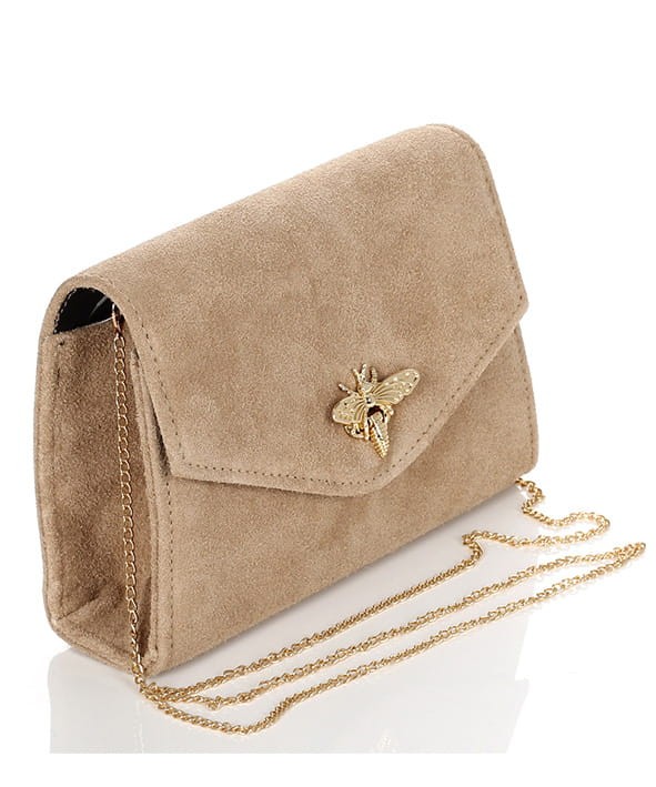 Kopertówka na łańcuszku ZAMSZ NATURALNY