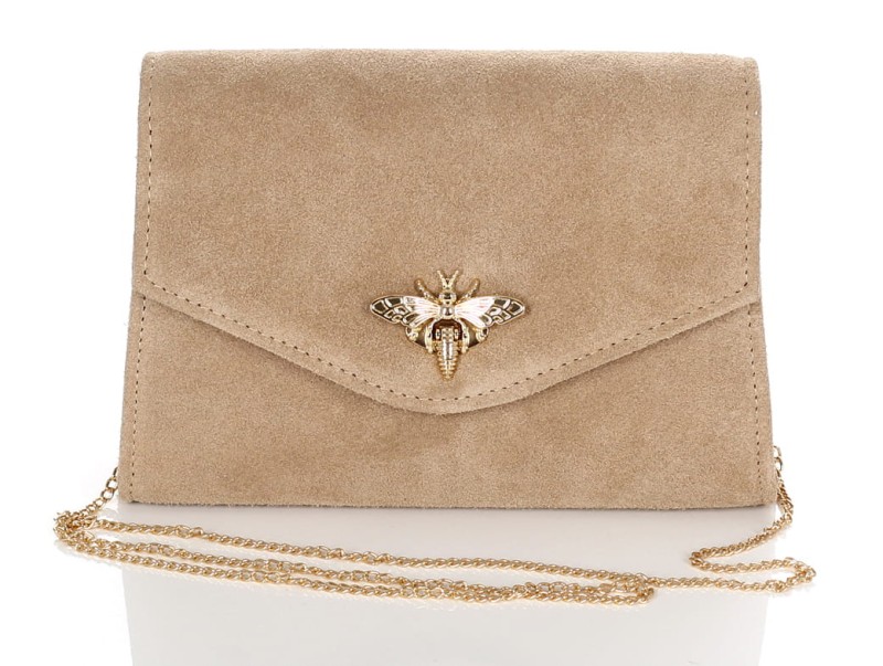 Kopertówka na łańcuszku ZAMSZ NATURALNY