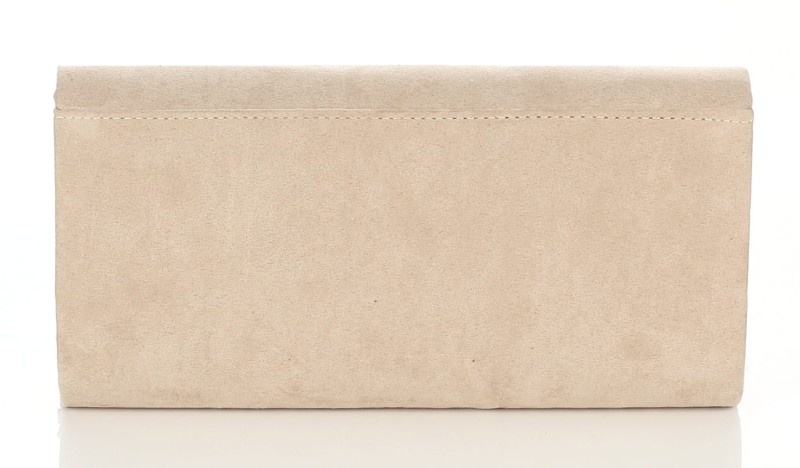 Beżowa zamszowa kopertówka NUBUK