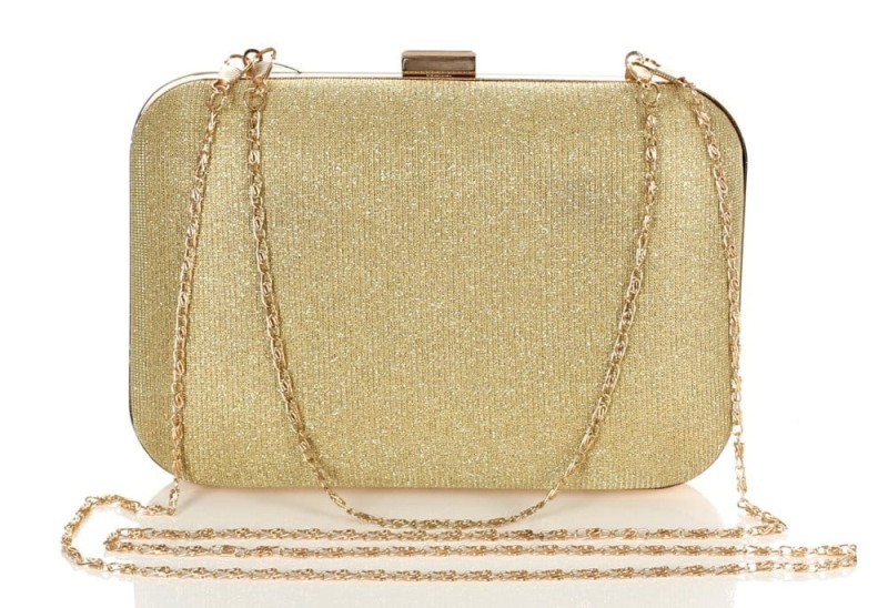 Błyszcząca kopertówka Złota PUZDERKO