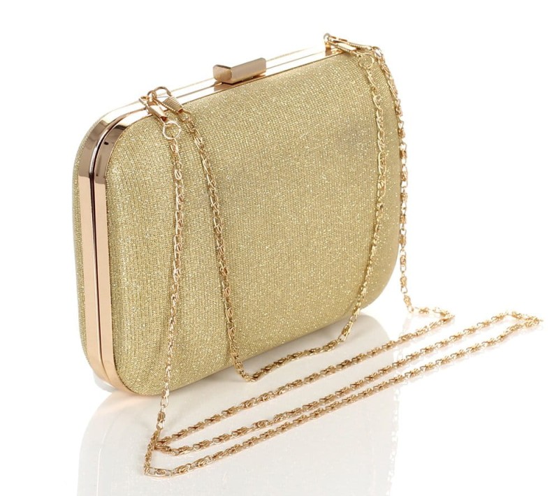 Błyszcząca kopertówka Złota PUZDERKO