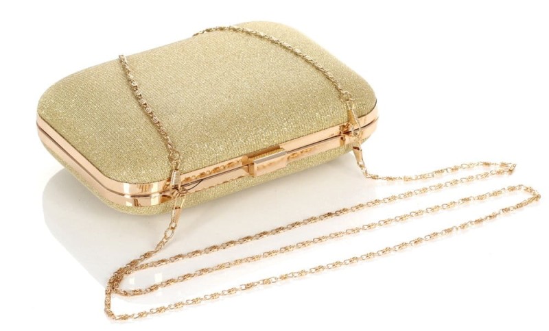 Błyszcząca kopertówka Złota PUZDERKO