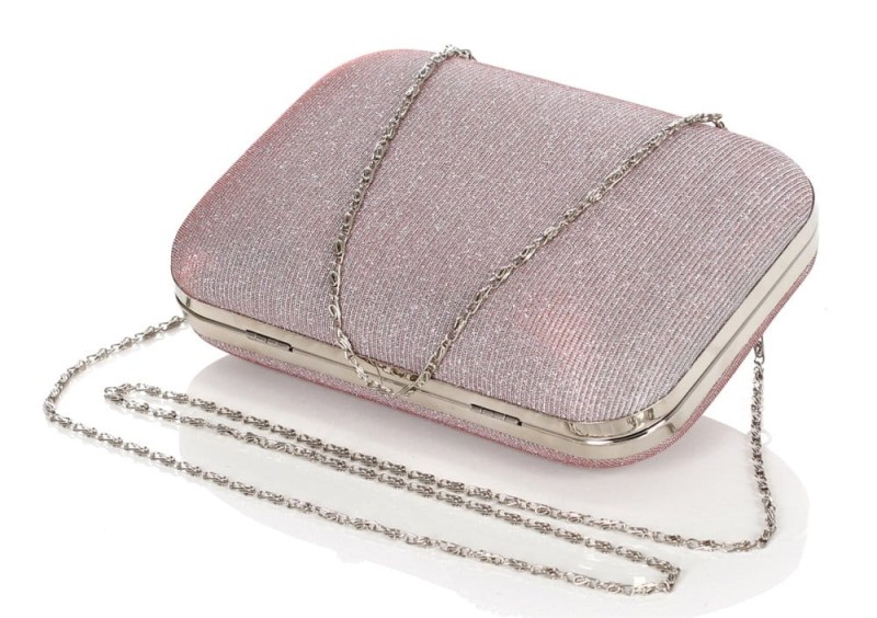 Błyszcząca kopertówka różowe PUZDERKO