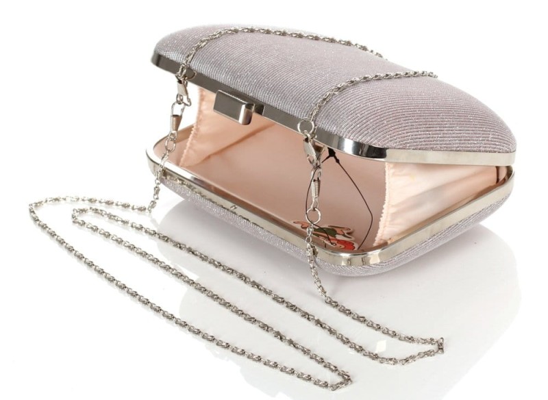 Błyszcząca kopertówka różowe PUZDERKO