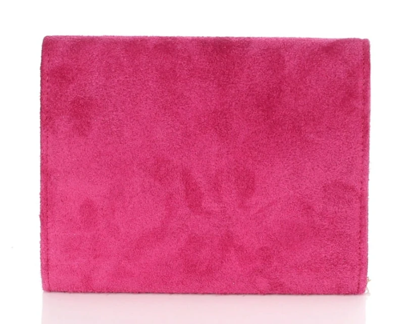 Zamszowa kopertówka FUKSJA