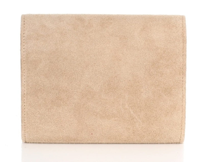 Beżowa zamszowa kopertówka