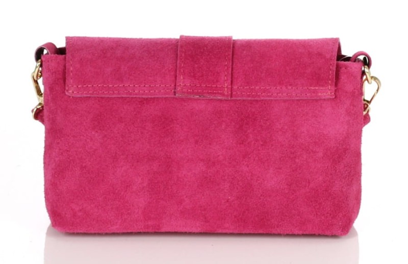 Różowa zamszowa listonoszka